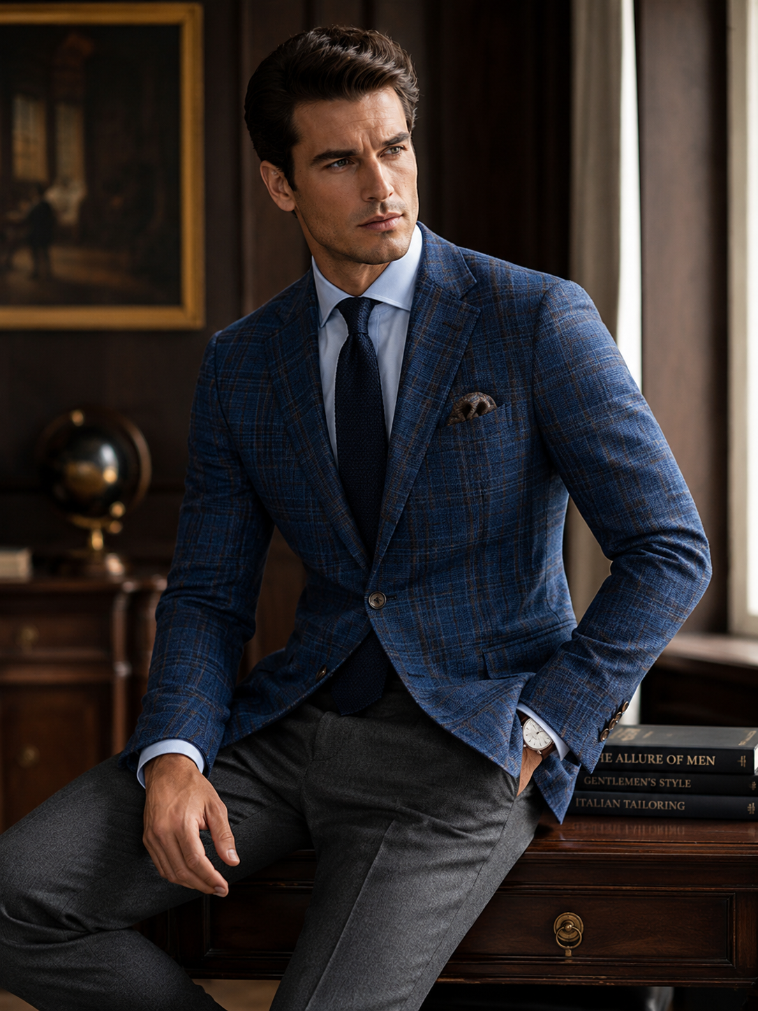 Men's Sport Jacket — Navy Blue