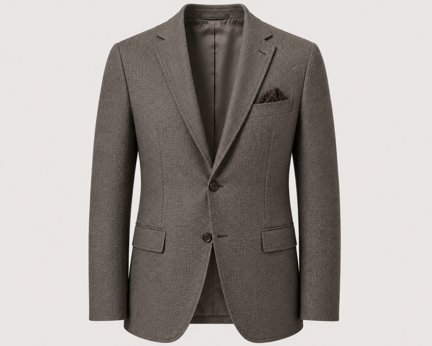Men's Deep Espresso Herringbone Sport Jacket