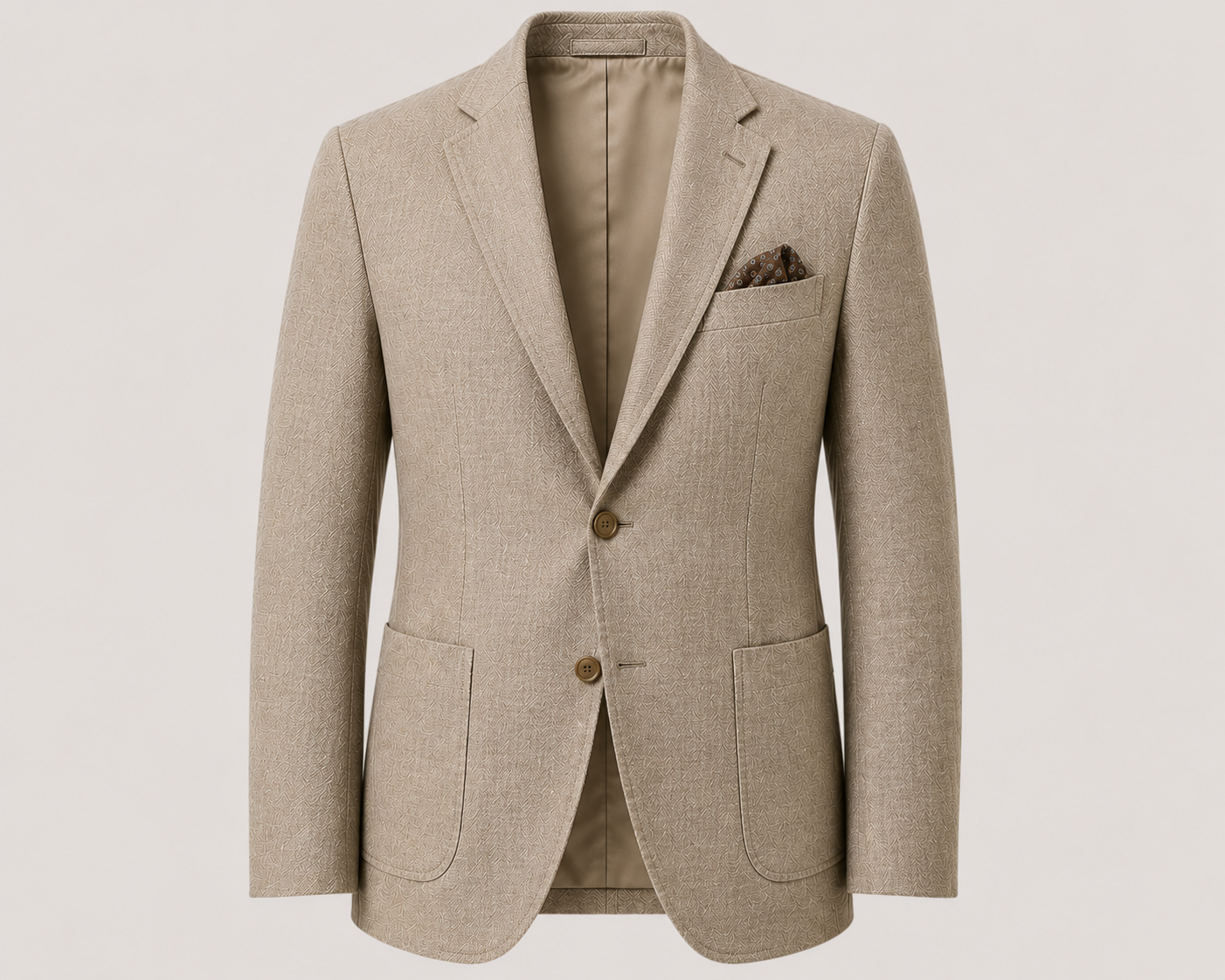Men's Grey Melange Casual Sport Jacket