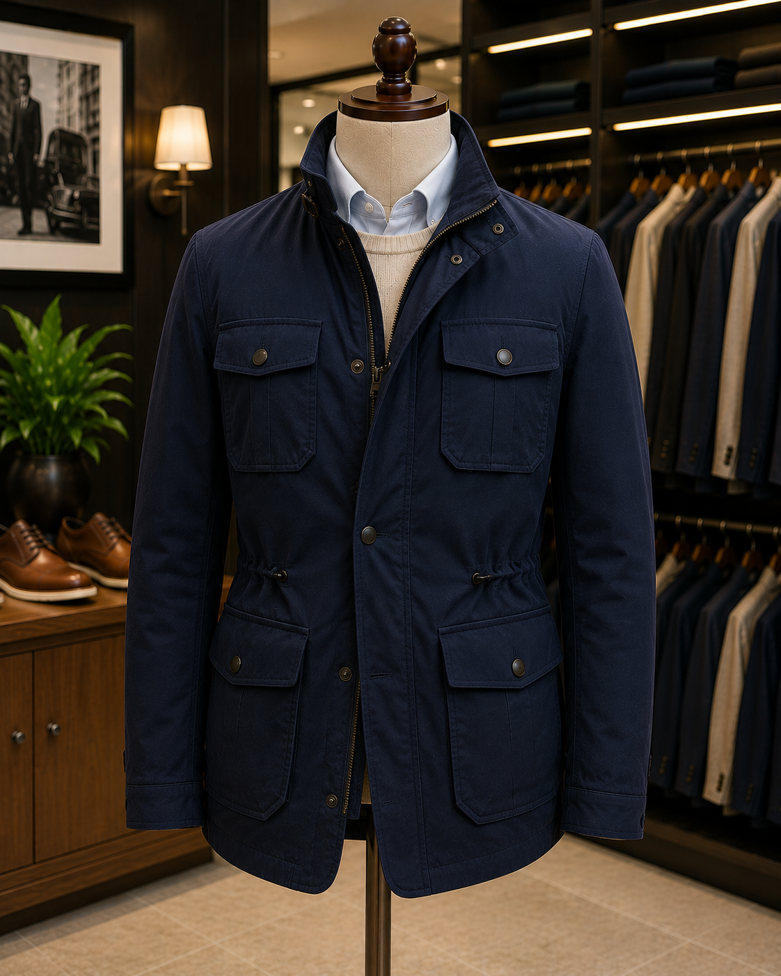 Men's Premium Distressed Leather Aviator Sport Jacket