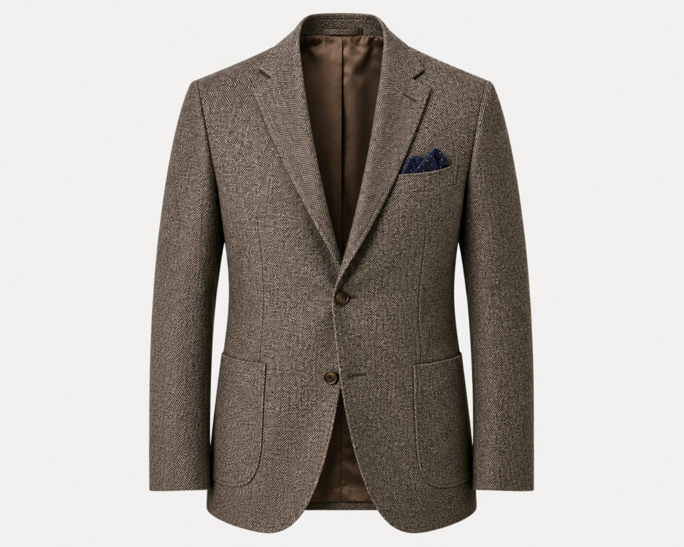 Men's Premium Navy Textured Wool Sport Coat