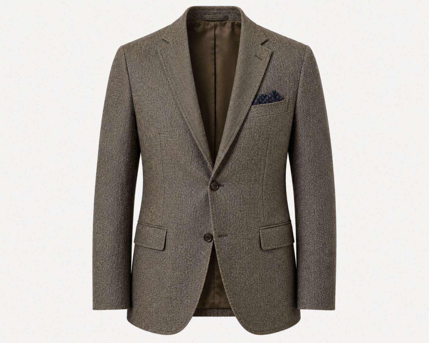 Men's Vintage Light Brown Herringbone Sport Coat