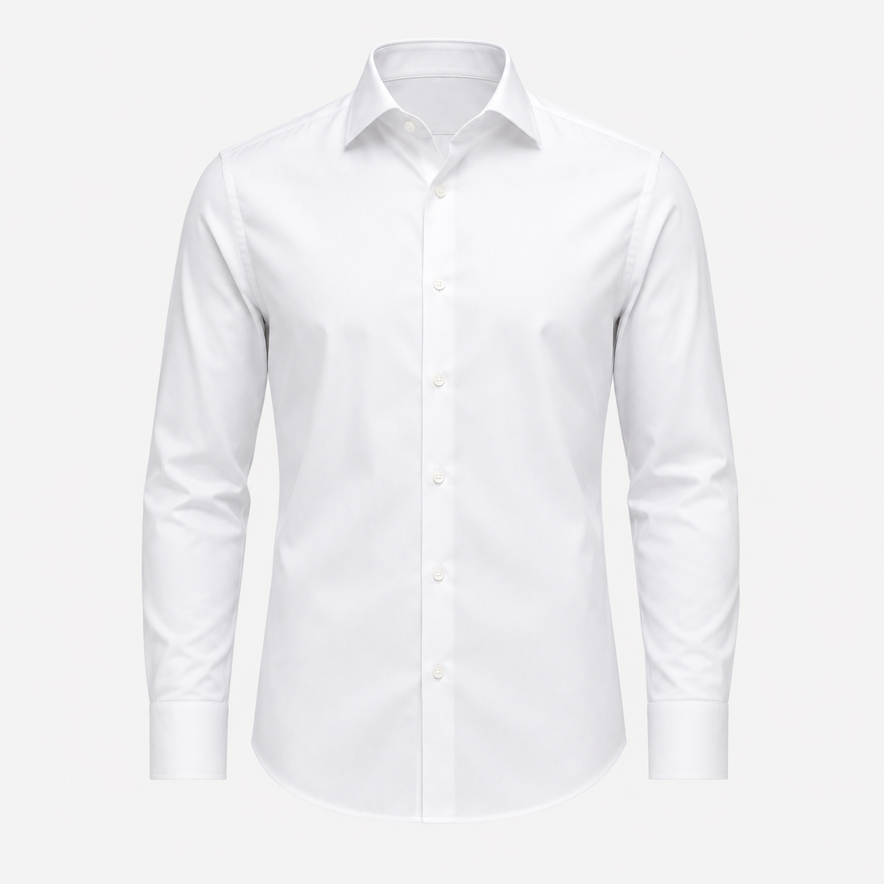 Men's Bespoke White Crisp Shirt