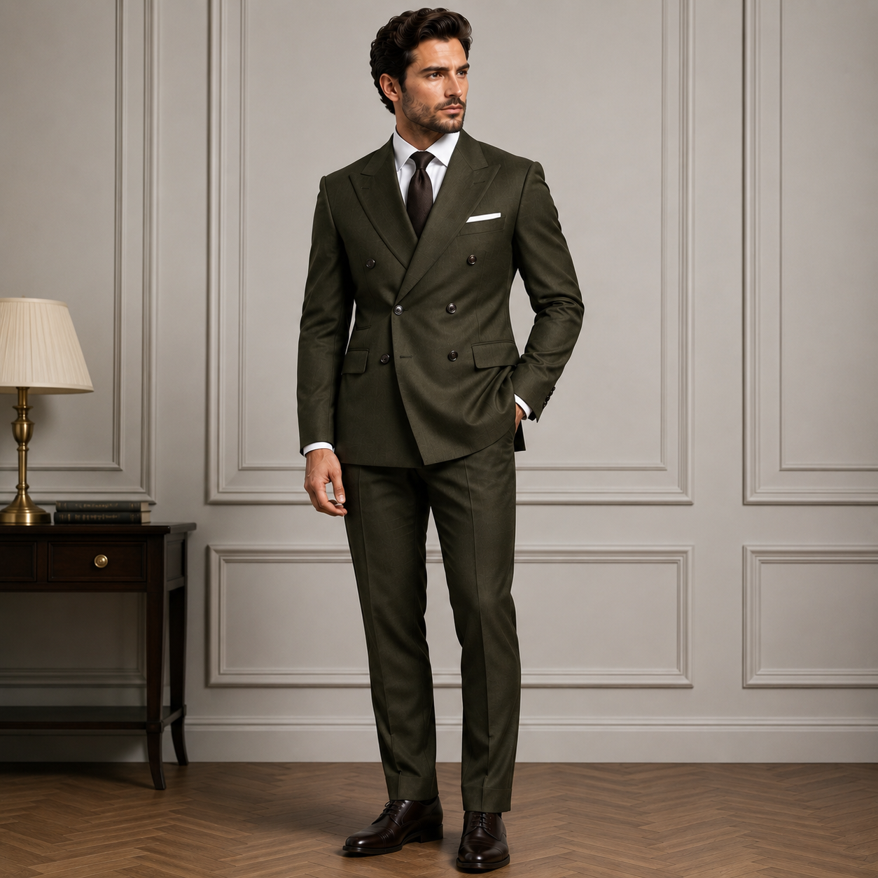Men's Double-Breasted Suit 3