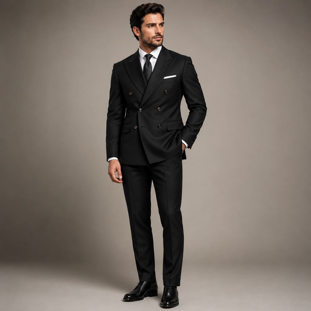 Men's Double-Breasted Suit 5