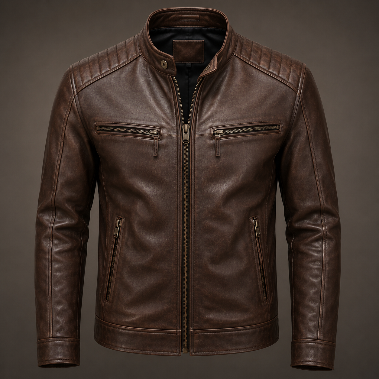 Men's Brown Leather Jacket